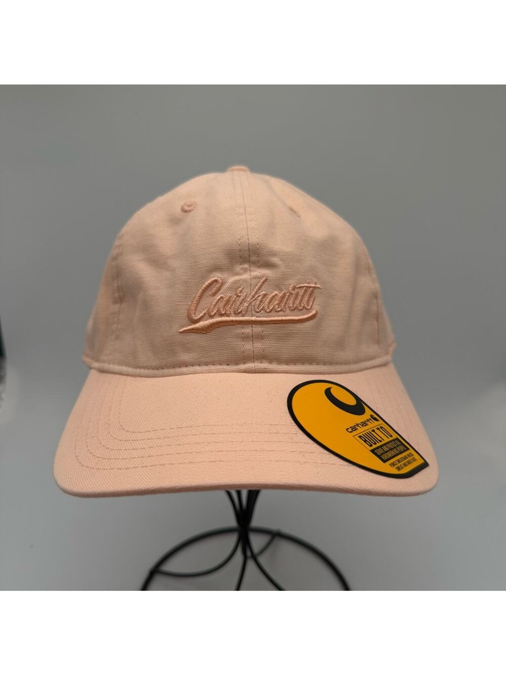 Carhartt Light Peach Baseball Cap, Adjustable Strap Closure. Embroidered Logo